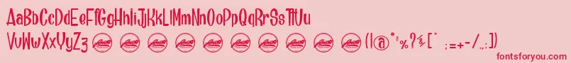 BrainfishPersonaluseonly Font – Red Fonts on Pink Background