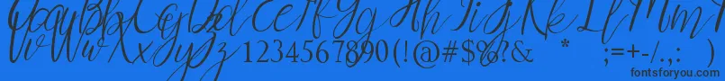 Myrtle Font – Black Fonts on Blue Background