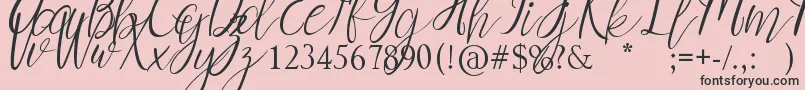 Myrtle Font – Black Fonts on Pink Background