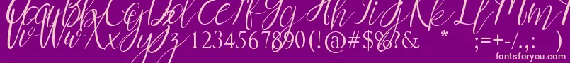 Myrtle Font – Pink Fonts on Purple Background