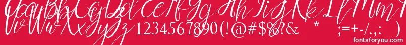 Myrtle Font – White Fonts on Red Background