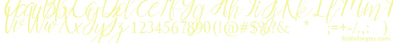 Myrtle Font – Yellow Fonts on White Background