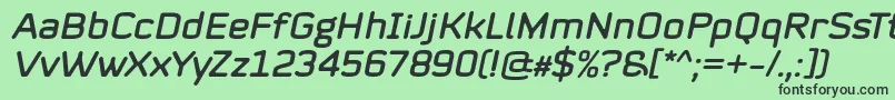 Mystag Italic Font by 7NTypes Font – Black Fonts on Green Background