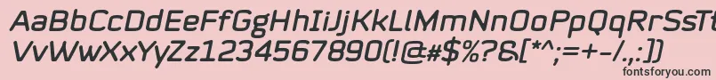 Fonte Mystag Italic Font by 7NTypes – fontes pretas em um fundo rosa