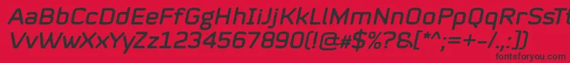 Mystag Italic Font by 7NTypes Font – Black Fonts on Red Background