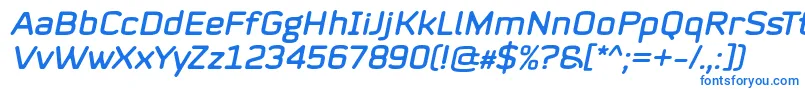 Mystag Italic Font by 7NTypes Font – Blue Fonts on White Background