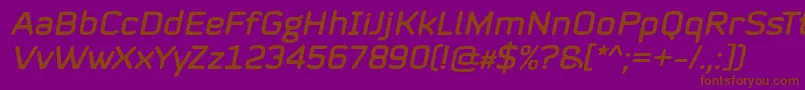 Шрифт Mystag Italic Font by 7NTypes – коричневые шрифты на фиолетовом фоне