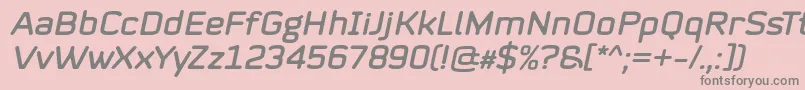 Mystag Italic Font by 7NTypes Font – Gray Fonts on Pink Background