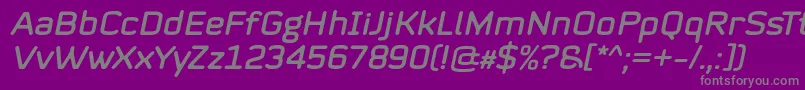 Mystag Italic Font by 7NTypes Font – Gray Fonts on Purple Background
