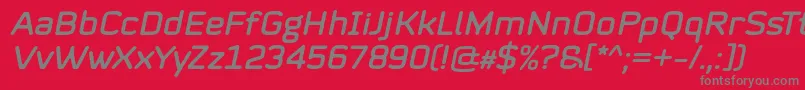 Mystag Italic Font by 7NTypes Font – Gray Fonts on Red Background