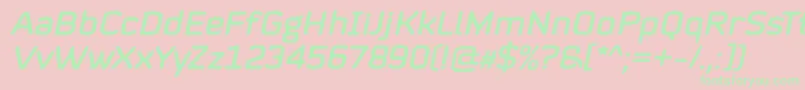 Mystag Italic Font by 7NTypes-Schriftart – Grüne Schriften auf rosa Hintergrund