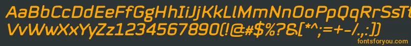 Police Mystag Italic Font by 7NTypes – polices orange sur fond noir