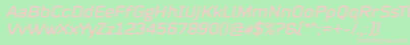 Mystag Italic Font by 7NTypes Font – Pink Fonts on Green Background