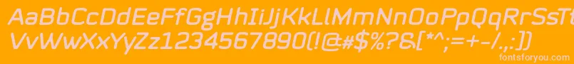 Police Mystag Italic Font by 7NTypes – polices roses sur fond orange