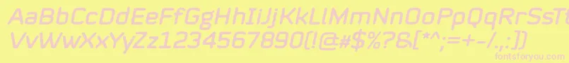 fuente Mystag Italic Font by 7NTypes – Fuentes Rosadas Sobre Fondo Amarillo