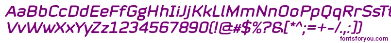 Mystag Italic Font by 7NTypes-Schriftart – Violette Schriften auf weißem Hintergrund