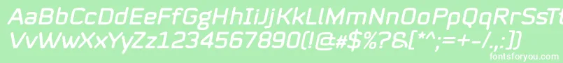 Mystag Italic Font by 7NTypes Font – White Fonts on Green Background