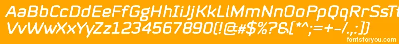 Mystag Italic Font by 7NTypes Font – White Fonts on Orange Background