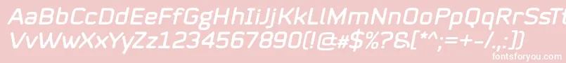 フォントMystag Italic Font by 7NTypes – ピンクの背景に白い文字