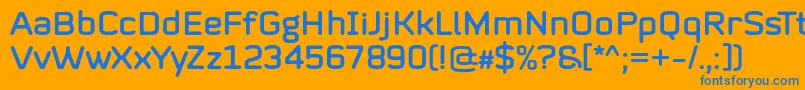 Mystag Regular Font by 7NTypes Font – Blue Fonts on Orange Background