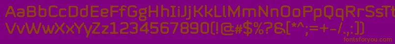 Mystag Regular Font by 7NTypes-Schriftart – Braune Schriften auf violettem Hintergrund