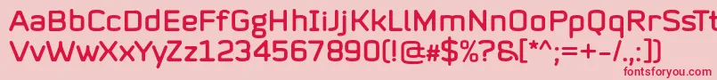 Mystag Regular Font by 7NTypes Font – Red Fonts on Pink Background