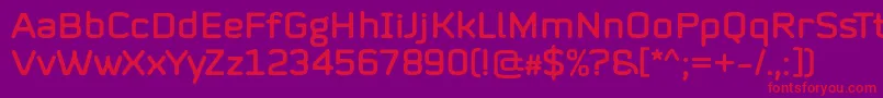 Mystag Regular Font by 7NTypes Font – Red Fonts on Purple Background