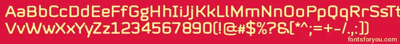 フォントMystag Regular Font by 7NTypes – 黄色の文字、赤い背景