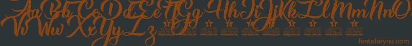 Mysteries of Passion Personal Use Font – Brown Fonts on Black Background