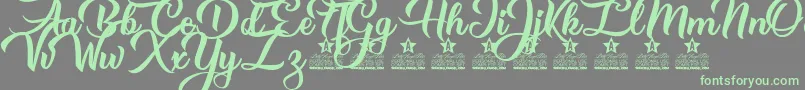 Mysteries of Passion Personal Use Font – Green Fonts on Gray Background