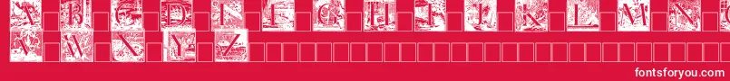 MysteriousVoyage Font – White Fonts on Red Background