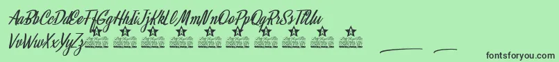 Mystical Eyes Personal Use Font – Black Fonts on Green Background