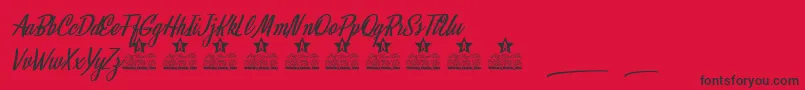 Mystical Eyes Personal Use Font – Black Fonts on Red Background