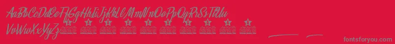 Mystical Eyes Personal Use Font – Gray Fonts on Red Background