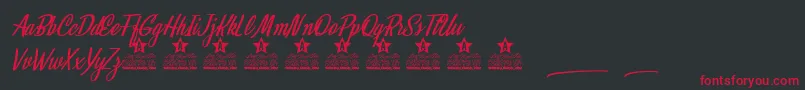 Mystical Eyes Personal Use Font – Red Fonts on Black Background