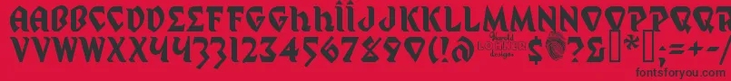 MYSTP    Font – Black Fonts on Red Background