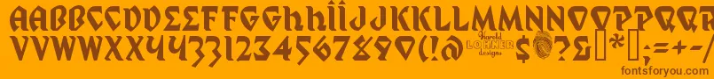 MYSTP    Font – Brown Fonts on Orange Background