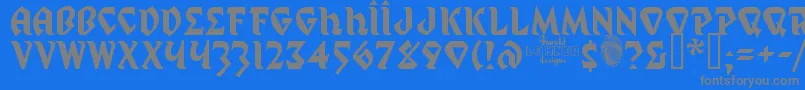 MYSTP    Font – Gray Fonts on Blue Background