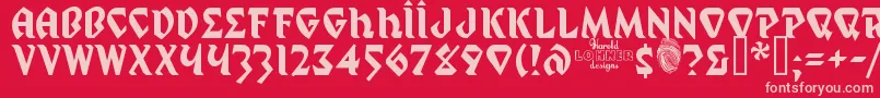 MYSTP    Font – Pink Fonts on Red Background