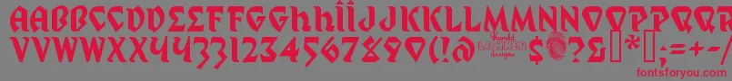 MYSTP    Font – Red Fonts on Gray Background