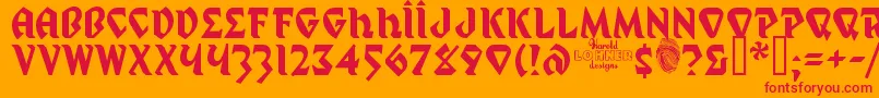 MYSTP    Font – Red Fonts on Orange Background