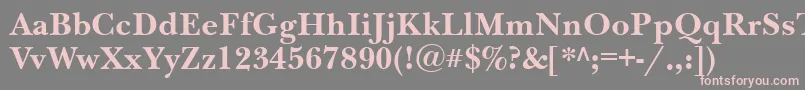 NewbaskervillebttBold Font – Pink Fonts on Gray Background