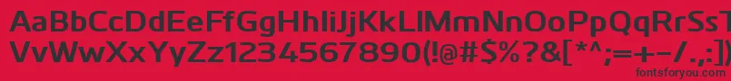 KuroBold Font – Black Fonts on Red Background