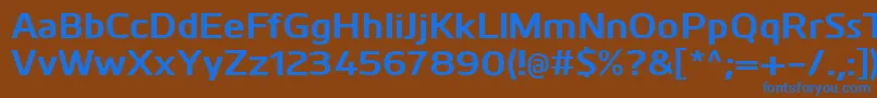 KuroBold Font – Blue Fonts on Brown Background