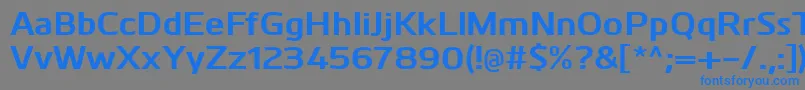 KuroBold Font – Blue Fonts on Gray Background