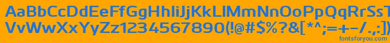 KuroBold Font – Blue Fonts on Orange Background