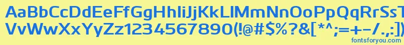 KuroBold Font – Blue Fonts on Yellow Background