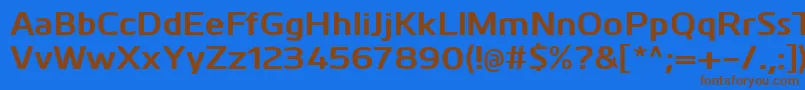 KuroBold Font – Brown Fonts on Blue Background
