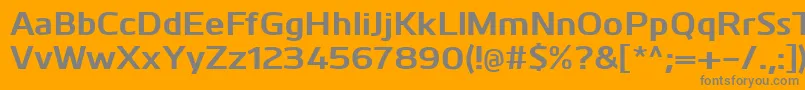 KuroBold Font – Gray Fonts on Orange Background