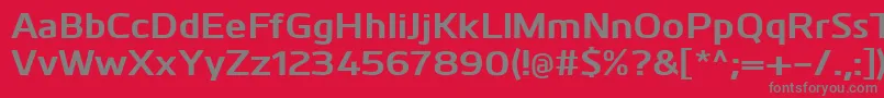 KuroBold Font – Gray Fonts on Red Background